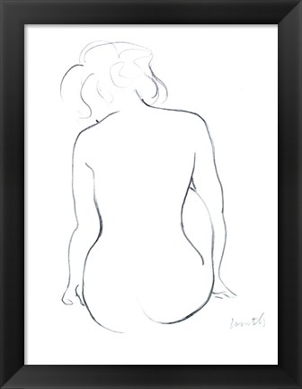 Framed Contemplating Female II Print