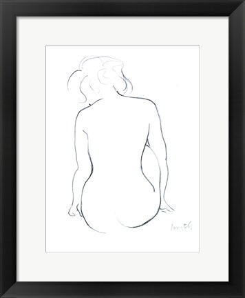 Framed Contemplating Female II Print