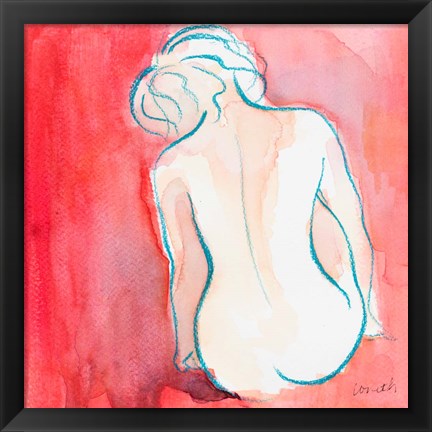 Framed Female Watercolor Figure I Print