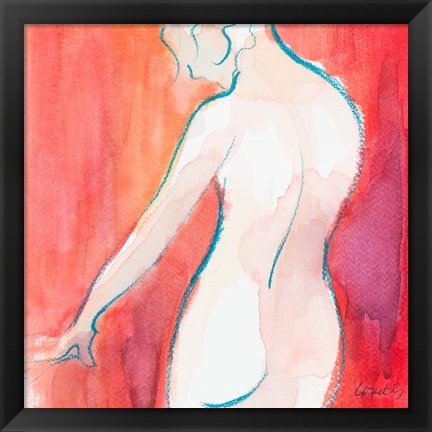 Framed Female Watercolor Figure II Print