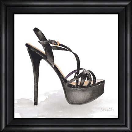 Framed Black Tie Stiletto Print