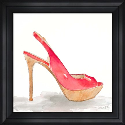 Framed Pool Party Stiletto Print