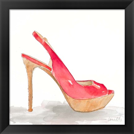 Framed Pool Party Stiletto Print