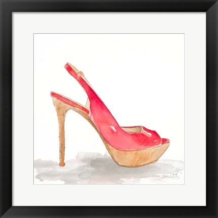 Framed Pool Party Stiletto Print