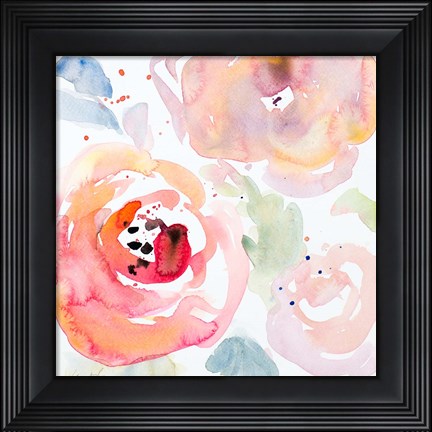 Framed Gentle Blossoms II Print