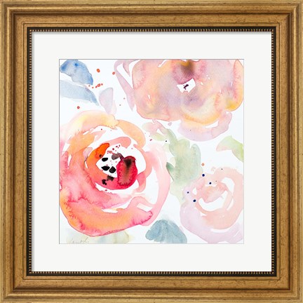 Framed Gentle Blossoms II Print