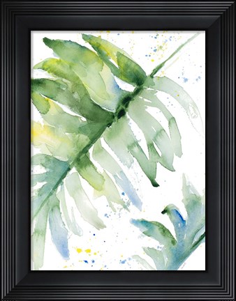 Framed Swaying Palm Fronds I Print