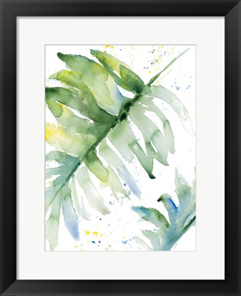 Framed Swaying Palm Fronds I Print