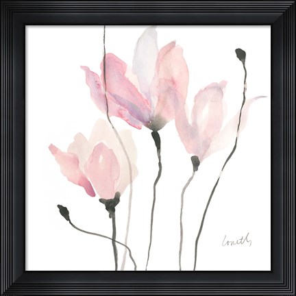 Framed Pastel Floral Sway II Print