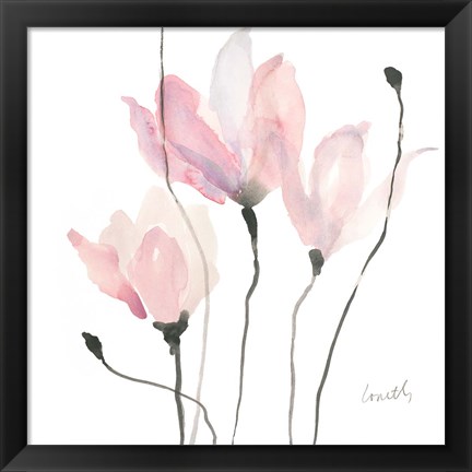 Framed Pastel Floral Sway II Print