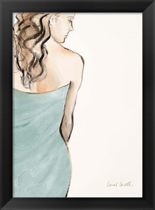 Framed Contemplative Woman I Print