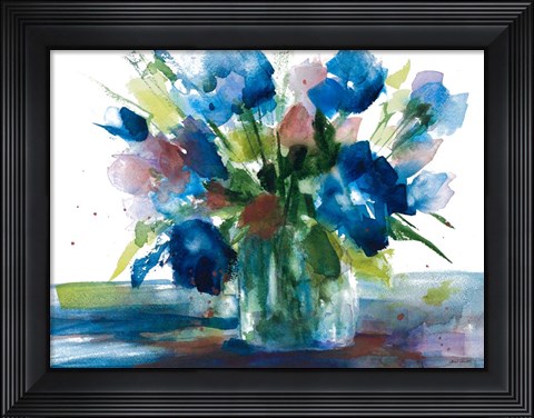 Framed Blue Haven II Print