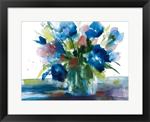 Framed Blue Haven II Print