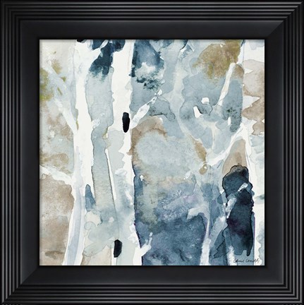 Framed Blue Upon the Hill Square I Print
