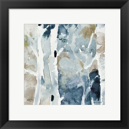 Framed Blue Upon the Hill Square I Print