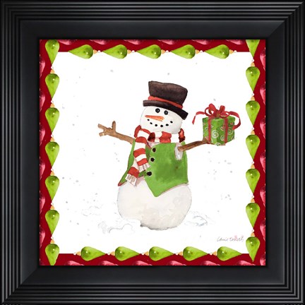 Framed Christmas Snowman II Print