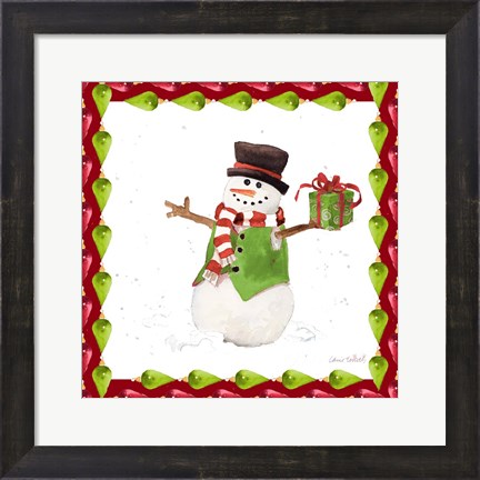 Framed Christmas Snowman II Print