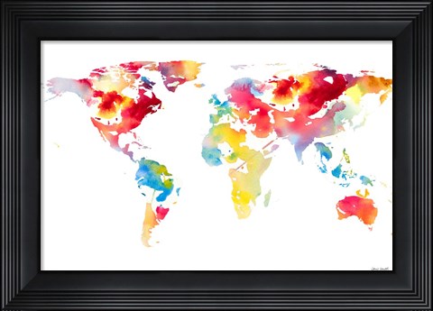 Framed Spring Map I Print