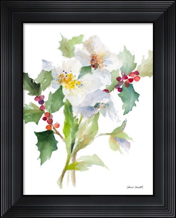 Framed Christmas Bouquet II Print