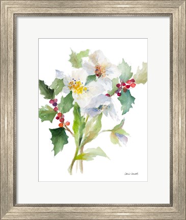 Framed Christmas Bouquet II Print