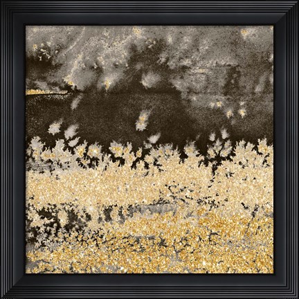 Framed Gold Winds Square I Print
