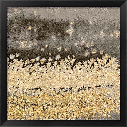 Framed Gold Winds Square II Print