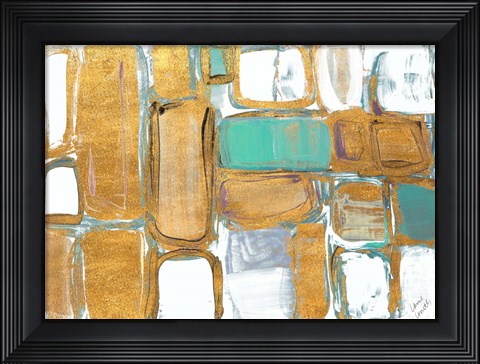 Framed Gold Standing Imitation II Print