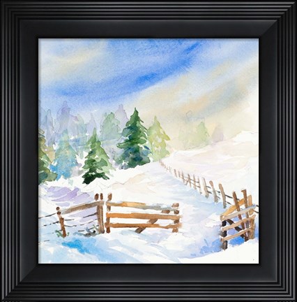 Framed Snowy Serenity I Print