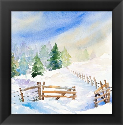 Framed Snowy Serenity I Print