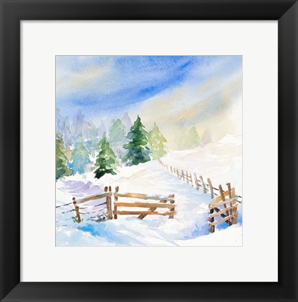 Framed Snowy Serenity I Print