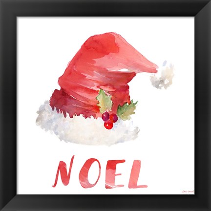 Framed Holiday Hat Sentiment II Print