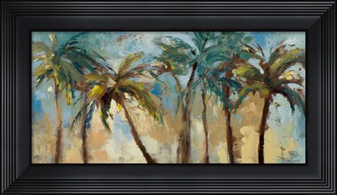 Framed Island Morning Palms Print