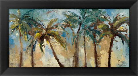 Framed Island Morning Palms Print