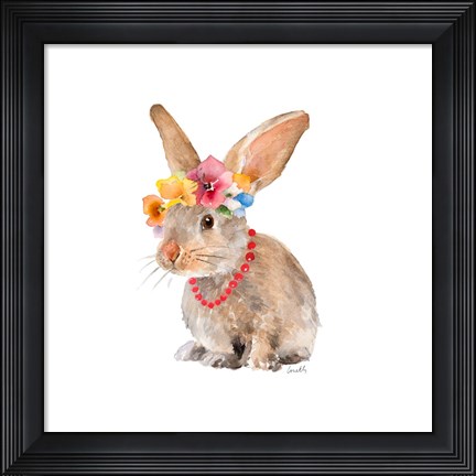 Framed Trendy Meadow Buddy II (Pearls) Print