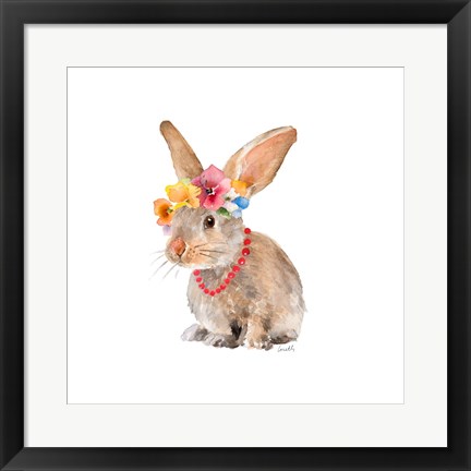 Framed Trendy Meadow Buddy II (Pearls) Print