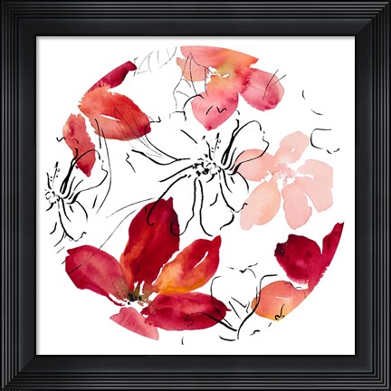 Framed Into Summer Floral Circle Print