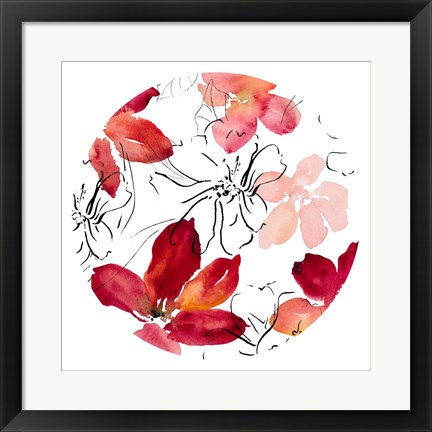 Framed Into Summer Floral Circle Print