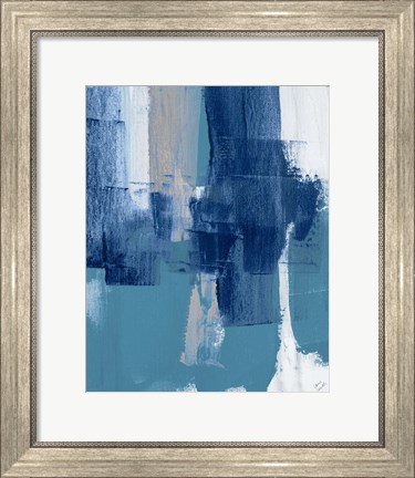 Framed Blue Perspectives IV Print
