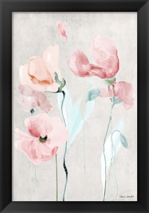 Framed Soft Pink Poppies II Print