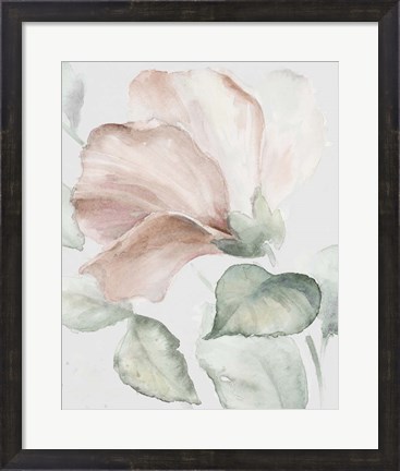 Framed Neutral Hibiscus I Print