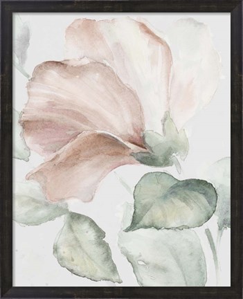 Framed Neutral Hibiscus I Print