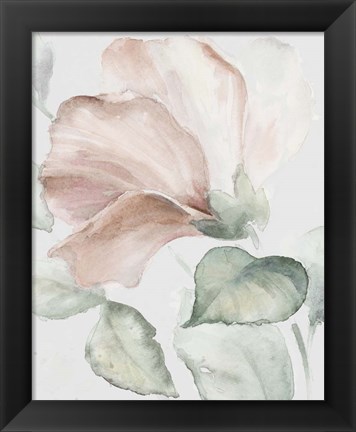 Framed Neutral Hibiscus I Print