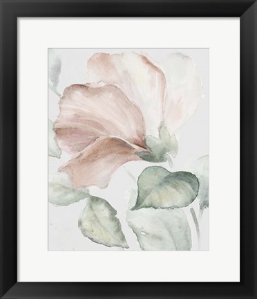 Framed Neutral Hibiscus I Print