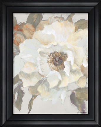 Framed White Peony and Bloom Print