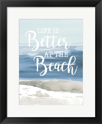 Framed At the Beach Print