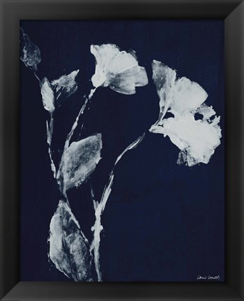 Framed Floral Whisper In The Dark II Print