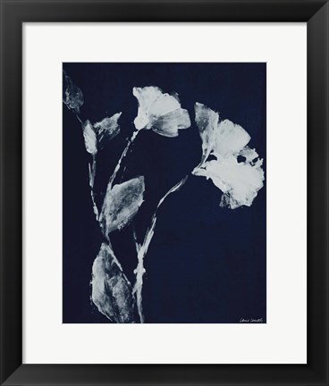 Framed Floral Whisper In The Dark II Print