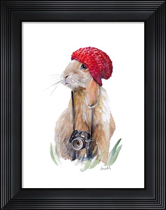 Framed Modern Bunny I Print