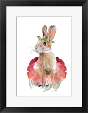 Framed Ballet Bunny I Print