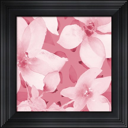 Framed Blooming Pink Whispers I Print